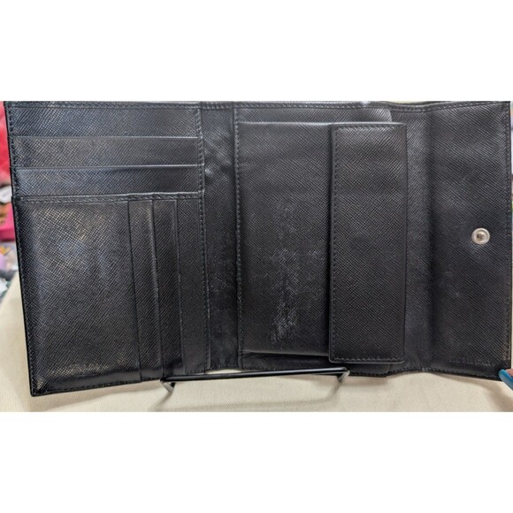 Prada Wallet Black With Leather inside Made In Italy Chain Included - Picture 3 of 7